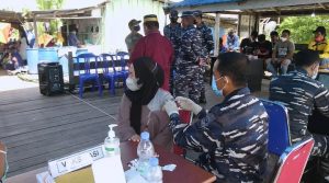 Pangkalan TNI AL Sangatta, Serbuan Vaksinasi Tahap Pertama Sasar Pesisir Desa Muara Bengalon