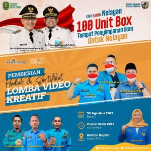 DPD KNPI Kutim Bagikan 100 Box Tempat Penyimpanan Ikan Buat Nelayan